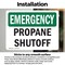 Signmission Propane Shutoff, 10 in W x Rectangle, Vinyl Decal OS-2PACK-EM-D-710-L-10413 - alternate 5